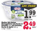 Aktuelles Dill Sahne Heringsfilets mit Gurke & Zwiebel Angebot bei E center in Karlsruhe ab 1,99 €