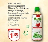 Aloe Vera Erfrischungsgetränk Mango im Angebot bei GLOBUS in Rostock Aloe Vera Erfrischungsgetränk Mango Angebote von Aleo bei GLOBUS Rostock für 1,39 €