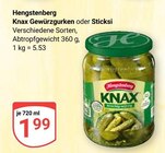 Knax Gewürzgurken im Angebot bei GLOBUS in Halle Knax Gewürzgurken Angebote von Hengstenberg bei GLOBUS Halle für 1,99 €