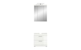 Badmöbel-Set SCHLOONSEE 2 teilig inklusive LED Beleuchtung bestehend aus: Waschbeckenunterschrank Spiegelschrank LED Badaufsatzleuchte Schloonsee von  im aktuellen Höffner Prospekt für 285,00 €