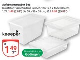 Aufbewahrungsbox Bea im Angebot bei GLOBUS in St. Ingbert Aufbewahrungsbox Bea Angebote von keeeper bei GLOBUS St. Ingbert für 1,49 €