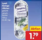 Heringsröllchen im Angebot bei Netto Marken-Discount in Herne Heringsröllchen Angebote von LYSELL bei Netto Marken-Discount Herne für 1,79 €