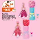 Barbie Flower Surprise Puppe von Mattel für 24,99 € bei Müller im Angebot Barbie Flower Surprise Puppe von Mattel im aktuellen Müller Prospekt