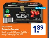 Datterini-Tomaten im Angebot bei ALDI SÜD in Niederkassel Datterini-Tomaten Angebote von KING’S CROWN bei ALDI SÜD Niederkassel für 1,89 €