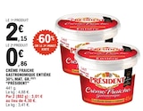 Crème Fraîche Gastronomique Entière 30% Mat. Gr. - Président dans le catalogue E.Leclerc