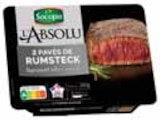 Viande bovine : 2 pavés de bœuf rumsteaks marinés nature - Socopa dans le catalogue Intermarché