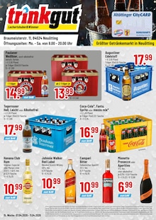 Trinkgut Prospekt der KW 14 "Aktuelle Angebote" Aktueller Trinkgut Prospekt "Aktuelle Angebote" Seite 1 von 4 Seiten