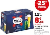 Bière Blonde 5,5° - 1664 en promo chez U Express La Roche-sur-Yon à 8,55 €