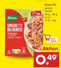 Fix Spaghetti Bolognese Angebote von Knorr bei Netto Marken-Discount Wismar für 0,49 €