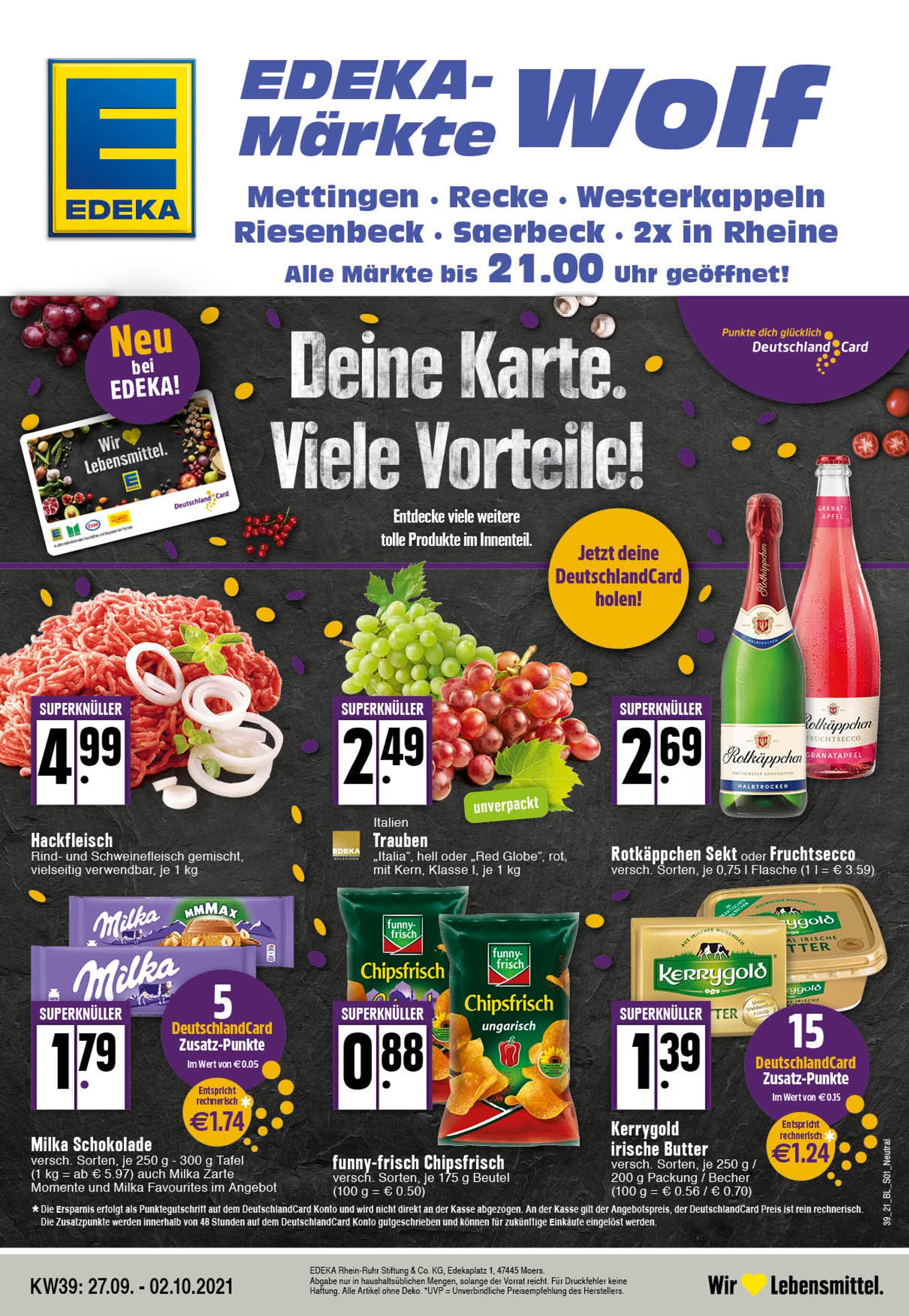 EDEKA Prospekt für Bramsche mit 32 Seiten EDEKA Prospekt für Bramsche: "Aktuelle Angebote", 32 Seiten, 27.09.2021 - 02.10.2021