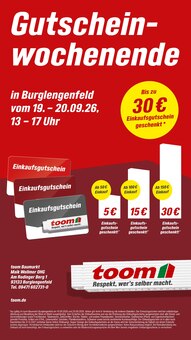 Aktueller toom Baumarkt Prospekt (Holzheim (Forst), 1 Seite zum blättern toom Baumarkt Prospekt Sonntag shoppen! mit 1 Seite