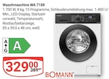 Waschmaschine WA 7188 Angebote von BOMANN bei GLOBUS Jena für 329,00 €