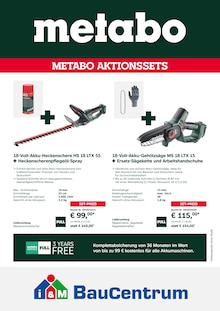 Aktueller i&M BauCentrum Prospekt (WeiĂenfels, 4 Seiten zum blĂ€ttern i&M BauCentrum Prospekt Mega Deals mit Metabo mit 4 Seiten