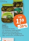 tegut Föritz - Gurken Angebot im Prospekt Gurken bei tegut im Föritz Prospekt für 1,59 €