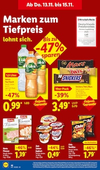 Volvic Wasser Angebot im Lidl Prospekt, gültig von 10.11.2025 bis 15.11.2025 Volvic Wasser Angebot im aktuellen Lidl Prospekt auf Seite 60