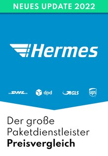 Hermes Paketshop Prospekt "Großer Paketdienstleister Vergleich" mit 5 Seiten