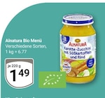 Bio Menü Karotte-Zucchini mit Süßkartoffeln und Rind Angebote von Alnatura bei GLOBUS Bochum für 1,49 €