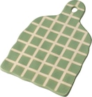 Servierbrett aus Stein, grün/offwhite kariert (27x17 cm) von dm home im aktuellen dm-drogerie markt Prospekt für 7,95 €