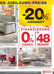 Sitzmöbel im Möbelzentrum Pforzheim Prospekt "48 JAHRE WIR SAGEN DANKE" mit 20 Seiten (Karlsruhe)