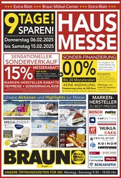 Aktueller BRAUN Möbel-Center Prospekt mit Stuhl, "HAUSMESSE - 9 TAGE SPAREN!", Seite 1