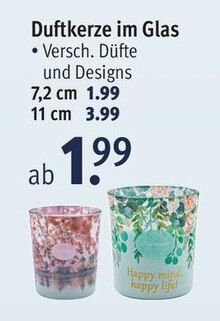 Duftkerze im Glas bei Rossmann in Bocholt Duftkerze im Glas im Angebot bei Rossmann Bocholt für 1,99 €