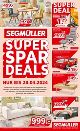 Aktueller Segmüller Möbel & Einrichtung Prospekt in Schallodenbach und Umgebung, "SuperSparDeals" mit 8 Seiten, 06.04.2024 - 28.04.2024