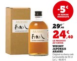 Whisky japonais - Akashi en promo chez Super U Colomiers à 24,40 €