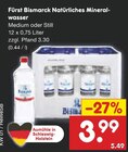 Natürliches Mineralwasser Medium von Fürst Bismarck im aktuellen Netto Marken-Discount Prospekt für 3,99 €