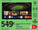 Tv qled 65q6fa 65" (pouces) 165 cm - SAMSUNG - E.Leclerc à Aulnay-sous-Bois Tv qled 65q6fa 65" (pouces) 165 cm - SAMSUNG en promo chez E.Leclerc Aulnay-sous-Bois à 549,00 €
