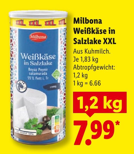Weißkäse in Salzlake XXL