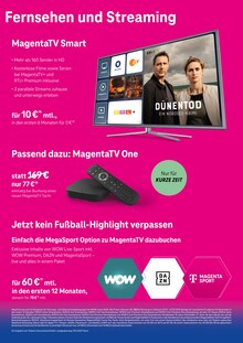 Fernseher im Telekom Shop Prospekt "AKTUELLE ANGEBOTE" mit 12 Seiten (Weinheim)