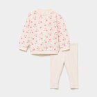 Ensemble sweat et legging creme bébé fille en promo chez La Halle Ensemble sweat et legging creme bébé fille dans le catalogue La Halle