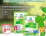 Maschinengeschirrspül-Tabs Angebote von Frosch bei GLOBUS Salzgitter für 8,49 €