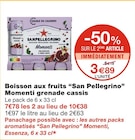 Boisson aux fruits Momenti grenade cassis - San Pellegrino dans le catalogue Monoprix