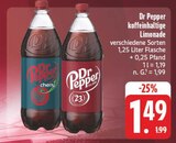 Dr Pepper koffeinhaltige Limonade Cherry Angebote von Dr Pepper bei EDEKA Fürth für 1,49 €
