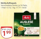 Kaffeepads im Angebot bei GLOBUS in Homburg Kaffeepads Angebote von Melitta bei GLOBUS Homburg für 1,99 €