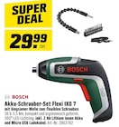 Akku-Schrauber-Set Flexi IXO 7 im Angebot bei OBI in Erlangen Akku-Schrauber-Set Flexi IXO 7 Angebote von BOSCH bei OBI Erlangen für 29,99 €