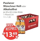 alkoholfreies Bier im V-Markt Prospekt Münchner Hell von Paulaner im aktuellen V-Markt Prospekt für 13,49 €