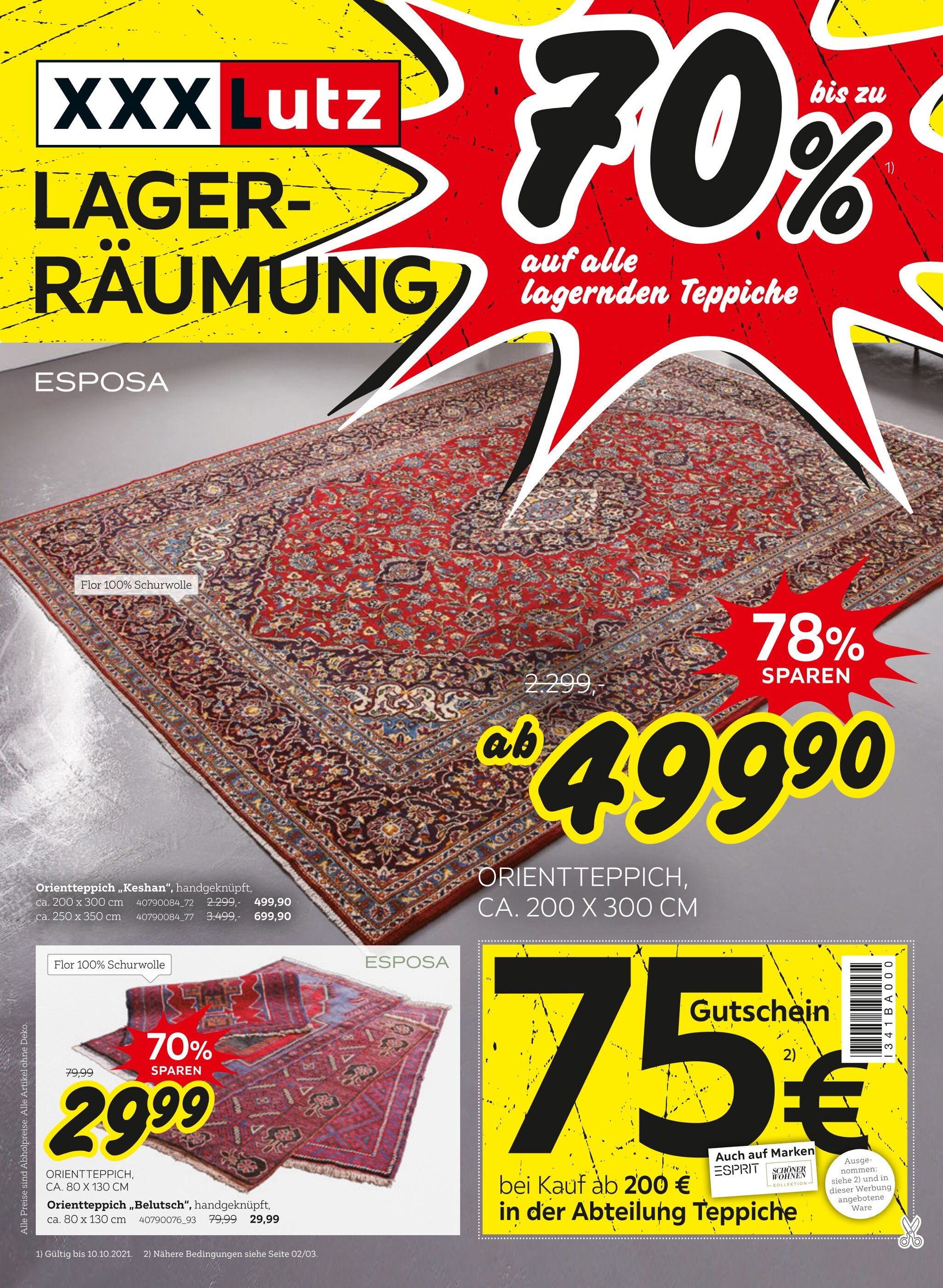 XXXLutz Möbelhäuser Prospekt für Friedrichshafen mit 18 Seiten XXXLutz Möbelhäuser Prospekt für Friedrichshafen: "LAGERRÄUMUNG", 18 Seiten, 24.09.2021 - 10.10.2021