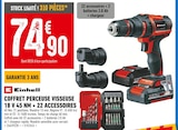 Coffret Perceuse Visseuse 18 V 45 Nm + 22 Accessoires - EINHELL en promo chez Brico Cash Argenteuil à 74,90 €