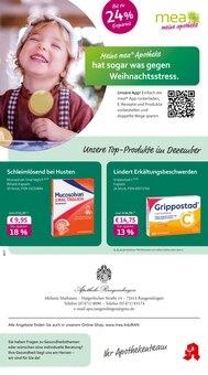 mea - meine apotheke Prospekt der KW 49 "Unsere Dezember-Angebote" Aktueller mea - meine apotheke Prospekt "Unsere Dezember-Angebote" Seite 1 von 4 Seiten