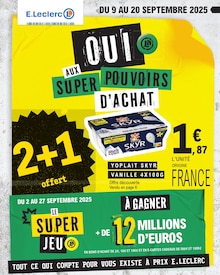 Prospectus E.Leclerc de la semaine "OUI AUX SUPER POUVOIRS D'ACHAT" avec 1 pages, valide du 09/09/2025 au 20/09/2025 pour Aimé et alentours