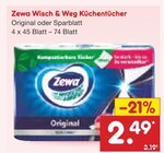 Wisch & Weg Küchentücher Original im Netto Marken-Discount Prospekt Wisch & Weg Küchentücher Original von Zewa im aktuellen Netto Marken-Discount Prospekt für 2,49 €