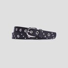 La Halle Verdun - Promo Ceinture à clous et oeillets noir femme Promo Ceinture à clous et oeillets noir femme à 9,99 € dans le catalogue La Halle à Verdun