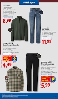 Promo Jean Homme dans le catalogue Lidl du moment à la page 73
