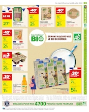 Lait Angebote im Prospekt "SEMONS AUJOURD'HUI LE BIO DE DEMAIN" von Carrefour auf Seite 5