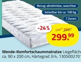 Wende-Komfortschaummatratze Angebote bei ROLLER Wilhelmshaven für 299,99 €