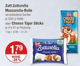 Aktuelle Mozzarella Angebote bei V-Markt in München Aktuelles Zottarella Mozzarella-Rolle Angebot bei V-Markt in München ab 1,79 €