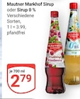 Sirup Angebote von Mautner Markhof bei GLOBUS Oberhausen für 2,79 €
