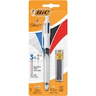 Stylo bille 4 couleurs + étui de 12 mines - BIC en promo à 2,95 € chez Carrefour Market Stylo bille 4 couleurs + étui de 12 mines - BIC dans le catalogue Carrefour Market